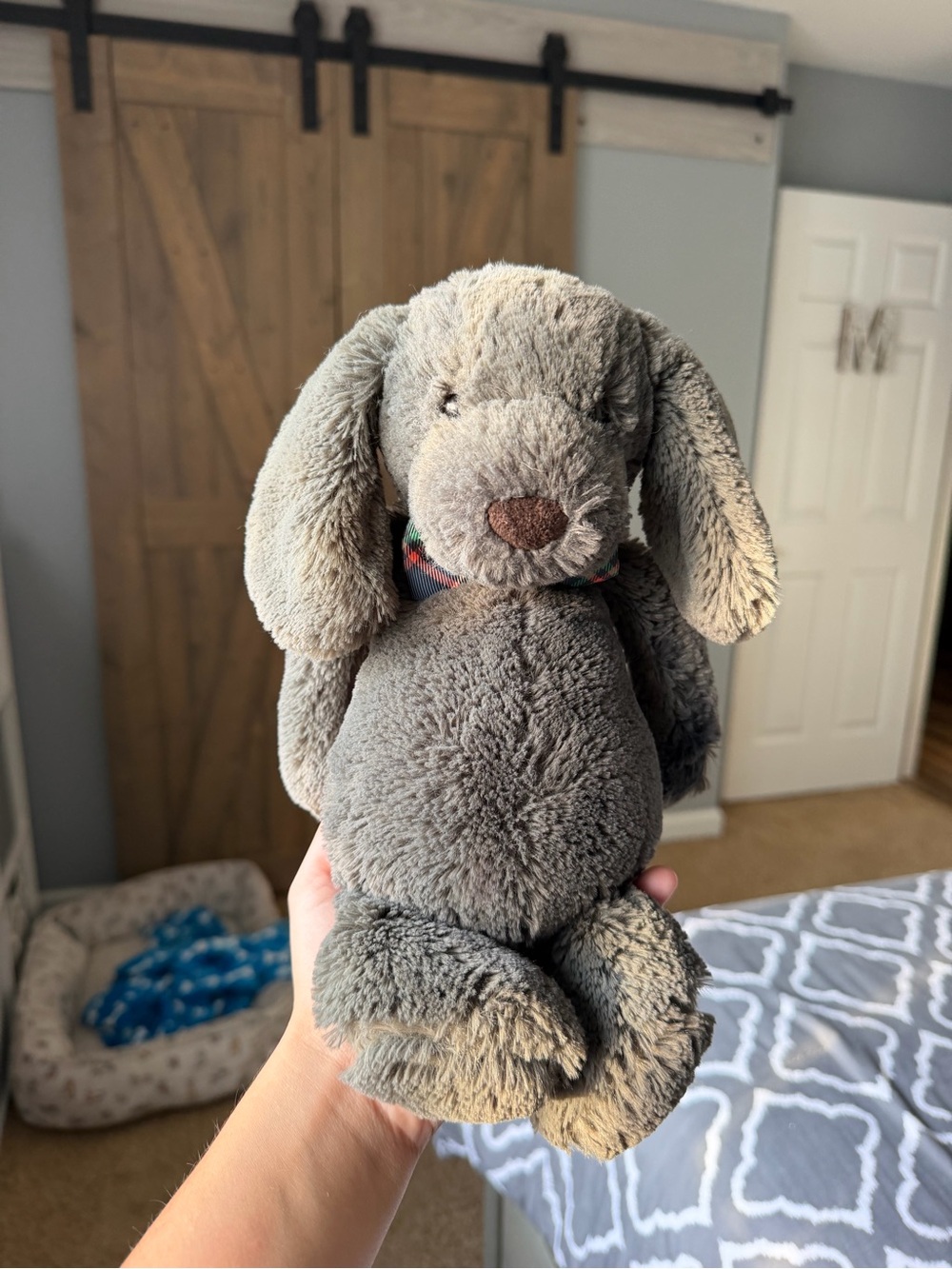 Customized Toffee Puppy Jellycat with Bow
